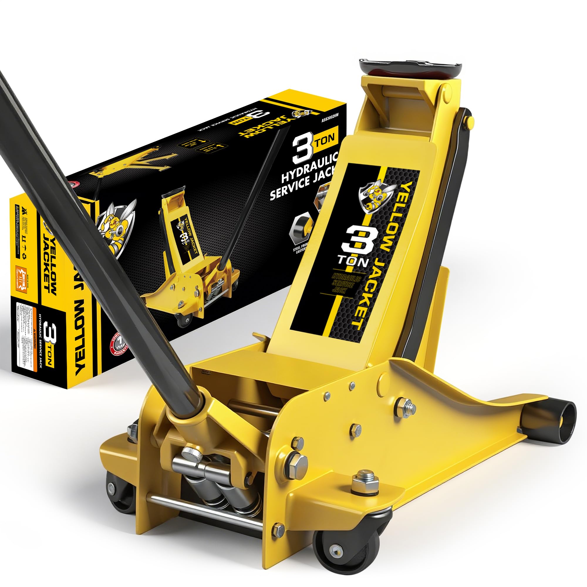 Amazon.com: YELLOW JACKET 3 Ton Hydraulic Floor Jack Dual Pump for